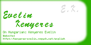 evelin kenyeres business card